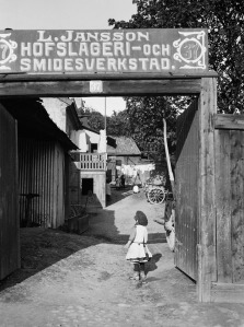 Smidesverkstad. Nuvarande Nytorget 3 kring 1900.